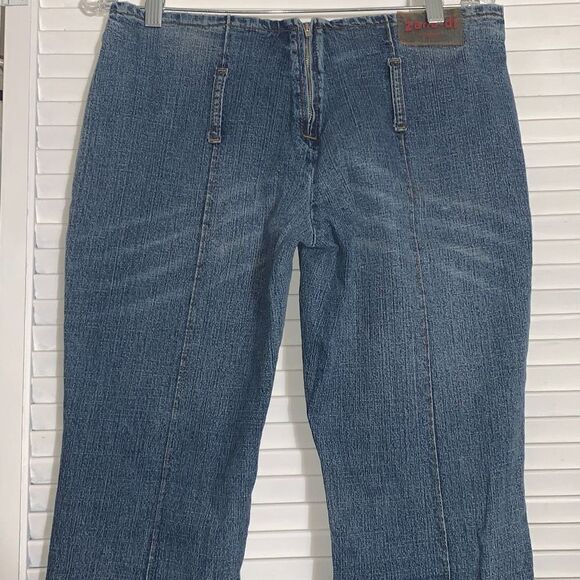 Vintage Zane-Di Y2K Low Rise Split Hem Bootcut Flares Size 9 - Picture 11 of 16